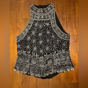 Vintage beaded halter top